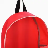 Рюкзак молодёжный на молнии, с карманом, однотонный, 29&times;12&times;39 см, красный