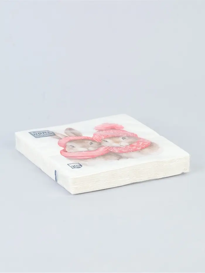 Салфетки бумажные Home Collection &laquo;Милые пушистики&raquo;, 3 слоя, 33&times;33, 20 шт.