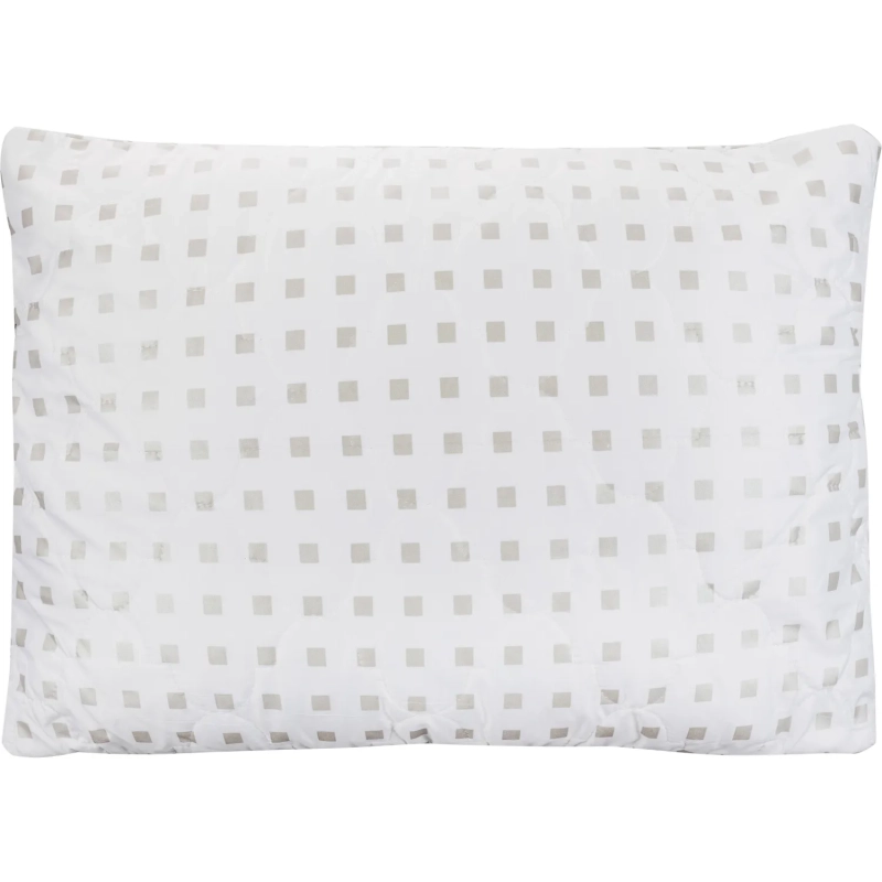 Подушка Luscan 50х70, стеганная, (иск. лебяжий пух/тик ПЭ), белые шашечки