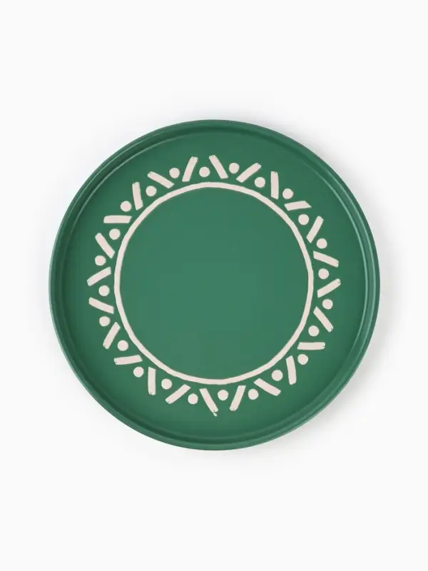 Тарелка плоская керамическая &laquo;Орнамент&raquo;, d=21.7 см, ручная работа
