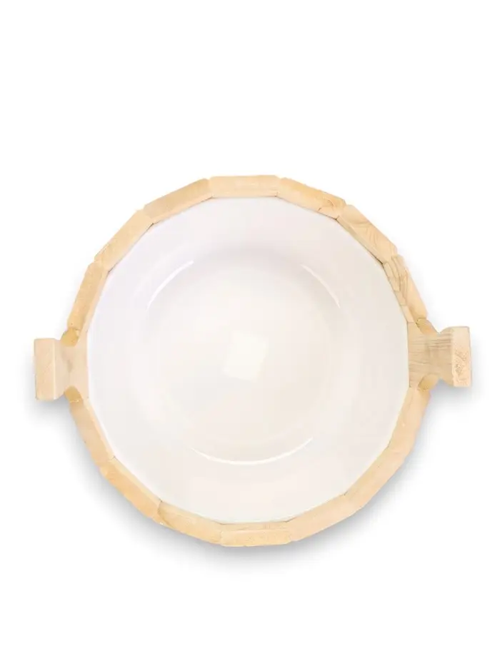 Шайка для бани и сауны &laquo;Русский узор&raquo;, 8 л, деревянная, пластиковая вставка, &laquo;Добропаровъ&raquo;