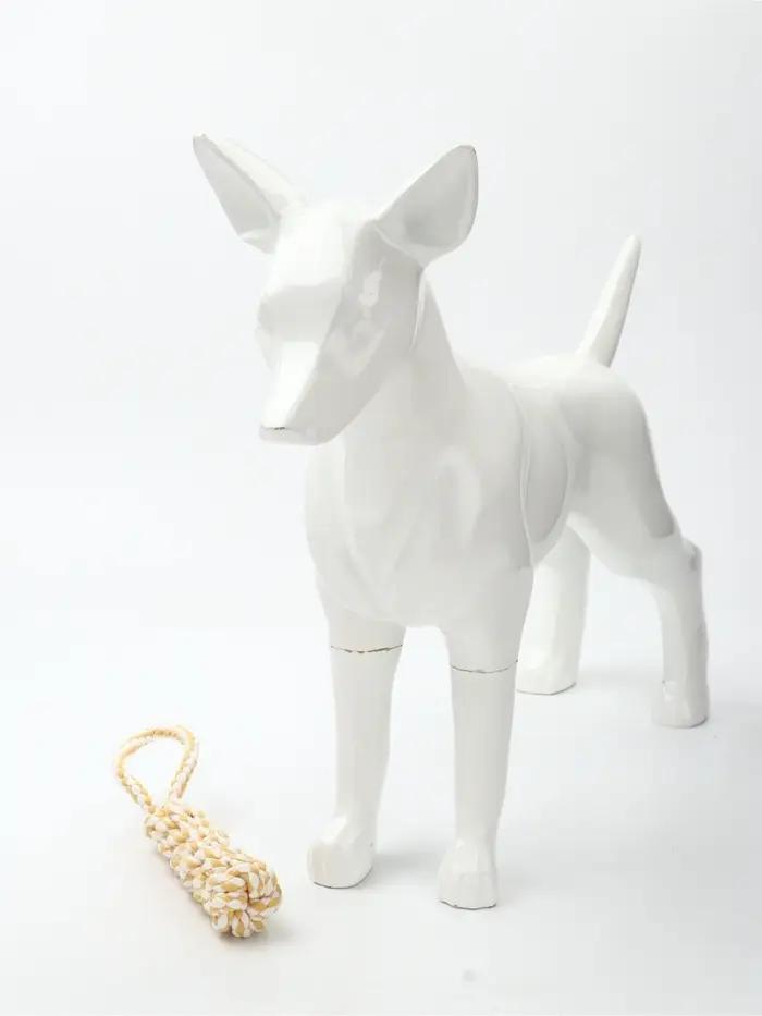 Игрушка для собак канатная, до 23 см, до 55 г, плетеная с ручкой