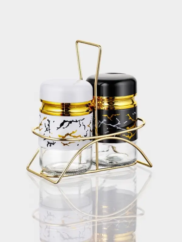 Набор для специй Набор для специй "S&P.Marble", 2 шт, на подставке
