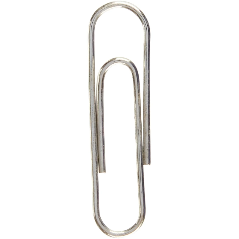 Скрепки KORES с отгибом,никелированные, 25 мм, негофрированные,100шт/уп