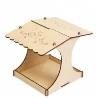 Кормушка - конструктор из ХДФ для птиц &laquo;Синичник&raquo;, своими руками, 24&times;18&times;18.5 см, Greengo