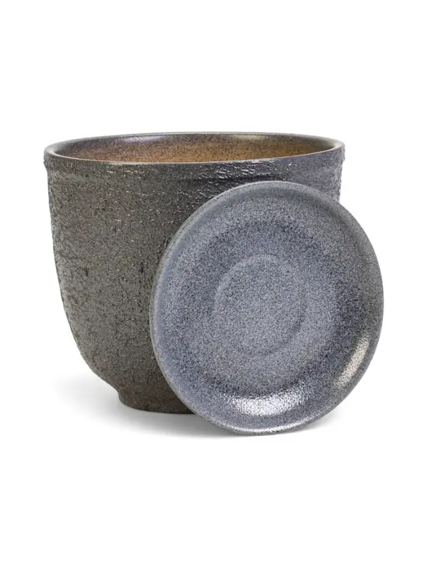 Горшок цветочный с поддоном 1,8 л, керамика  Горшок цветочный с поддоном 1,8 л, керамика "Шагрень" (М)
