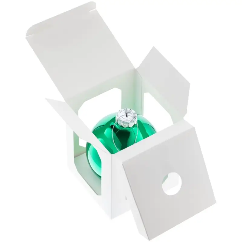 Елочный шар Finery Gloss, 10 см, глянцевый зеленый Елочный шар Finery Gloss, 10 см, глянцевый зеленый