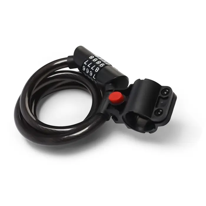 Замок навесной велосипедный LOCKLAND, 12&times;1200 мм, кодовый замок, с держателем на раме