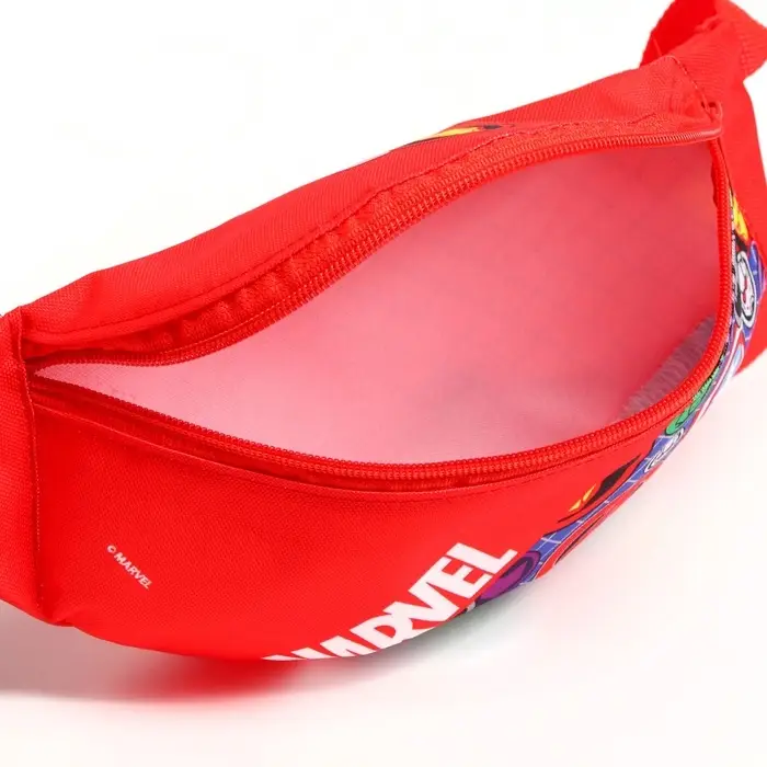 Сумка поясная детская для мальчика, 25&times;6&times;13 см, Мстители