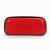 Футляр для очков на молнии, длина 16 см, цвет красный