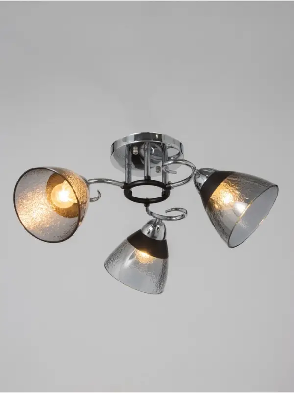 Люстра &laquo;Дождь&raquo; 3&times;40 Вт Е27 хром 48&times;48&times;24 см