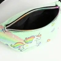 Сумка поясная детская на молнии &laquo;Выбражулька&raquo;, зелёная