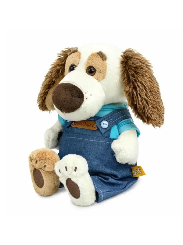 Мягкая игрушка Мягкая игрушка "Собака Бартоломей baby в комбинезоне "Деним", 20 см BartB-054