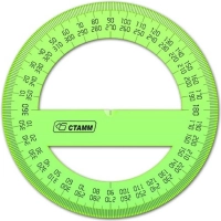 Транспортир 10 см 360 &nbsp;градусов, NEON Cristal, цвет ассорти ТР41