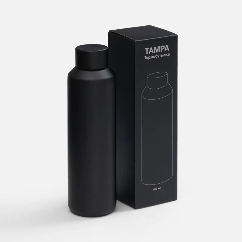 Термобутылка Tampa, ver.2, черная