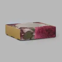 Коробка для макарун с низкими бортами, кондитерская упаковка, &laquo;Цветочная&raquo;, 11&times;11&times;3 см