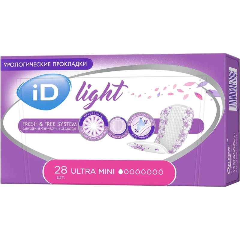 Прокладки урологические ID Light Ultra mini 28шт/уп