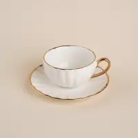 Чайная пара фарфоровая SL Home &laquo;Гарда&raquo;, 2 предмета: чашка 200 мл, блюдце d=15 см, белая
