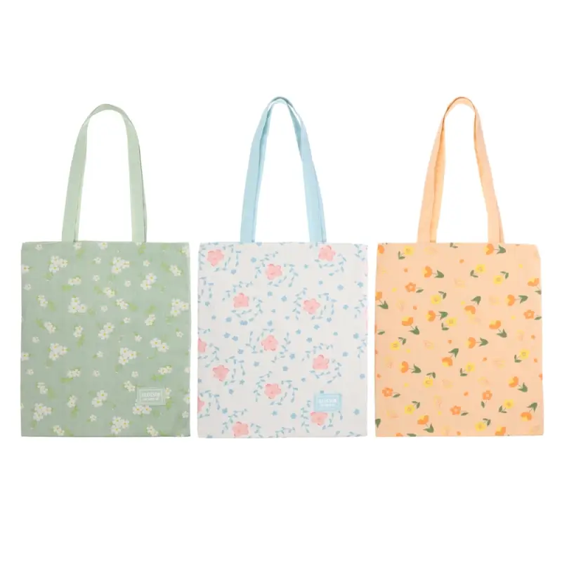 VETTA Сумка двухсторонняя с рисунком цветов и листьев, 34х40 см