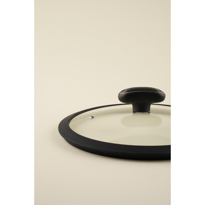 Крышка стеклянная SL Home, d=24 см, с силиконовым ободком Крышка стеклянная SL Home, d=24 см, с силиконовым ободком