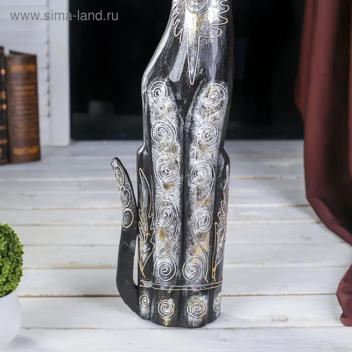 Сувенир дерево "Кошка с золотистыми завитушками" 5х14х60 см