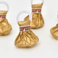 Серпантин - хлопушка бумажный, набор 5 штук, золотой