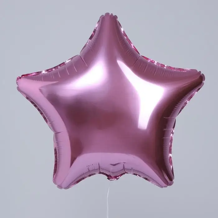 Шар фольгированный 19", звезда, цвет фламинго, мистик