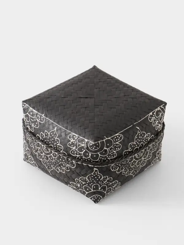 Корзинка плетёная &laquo;Бонтанг&raquo;, 19&times;19&times;14 см, бамбук, тёмная