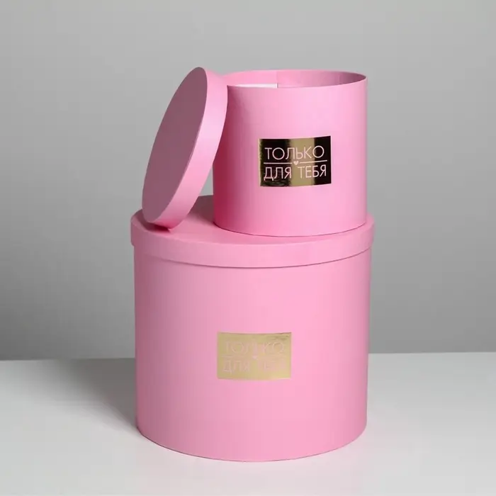 Набор коробок для цветов 5 в 1, упаковка подарочная, &laquo;Нежность&raquo;, 14&times;14&times;13 см - 22&times;22&times;19.5 см