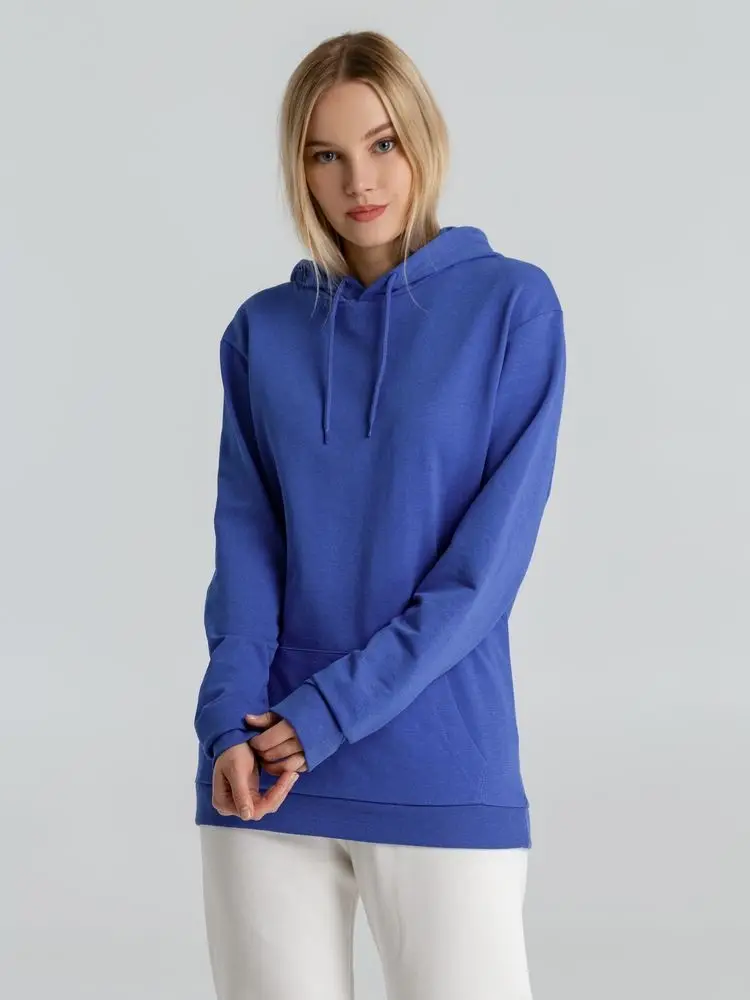Толстовка с капюшоном унисекс Hoodie, ярко-синий меланж, размер 3XL