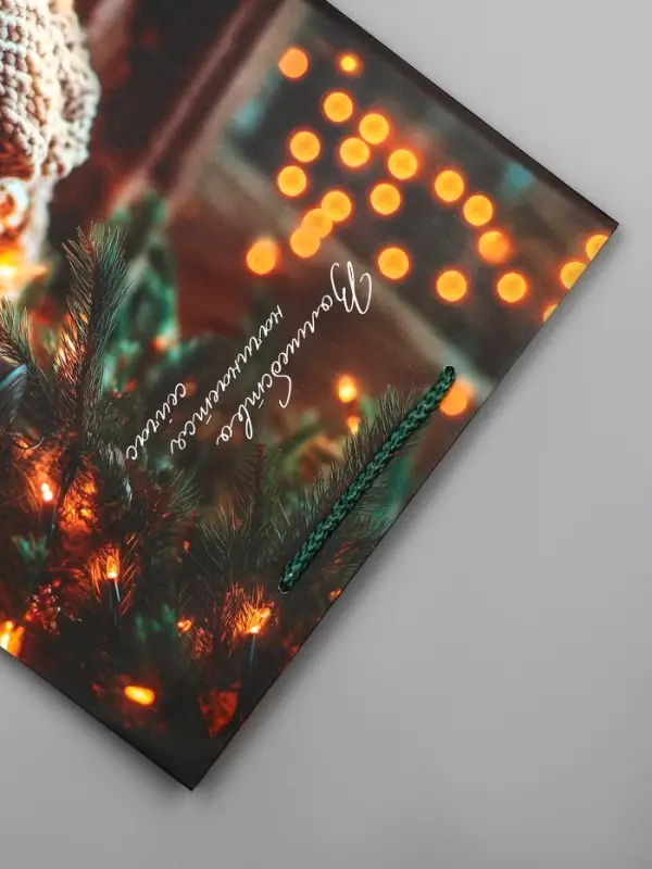 Пакет подарочный новогодний ламинированный, «Домашний уют Новыго Года» , 26×12×32 см Пакет подарочный новогодний ламинированный, «Домашний уют Новыго Года» , 26×12×32 см