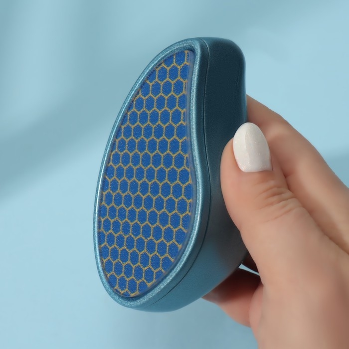 Стеклянная нано-тёрка для ног, 10,5 × 5,5 × 3,3 см, в картонной коробке, цвет голубой Стеклянная нано-тёрка для ног, 10,5 × 5,5 × 3,3 см, в картонной коробке, цвет голубой