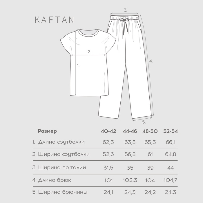 Пижама новогодняя женская KAFTAN "Santa team" размер 40-42 49