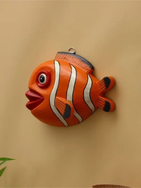 Панно «Рыба-клоун», 20×16×6 см, дерево, оранжевое Панно «Рыба-клоун», 20×16×6 см, дерево, оранжевое