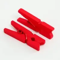 Прищепки для декора, набор 50 шт., красные &mdash; 2.5 см