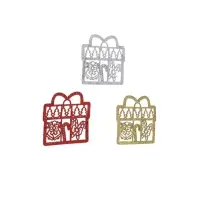 Ёлочные игрушки 3 шт. &laquo;Подарок с конфетками&raquo; 8&times;8.5 см, МИКС