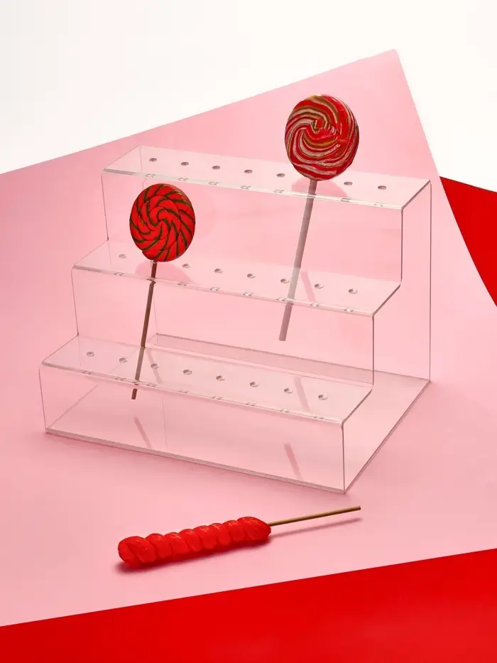 Подставка под леденцы, 18&times;17&times;25 см, оргстекло 3 мм, 3 ступеньки, вместимость на 24 шт.