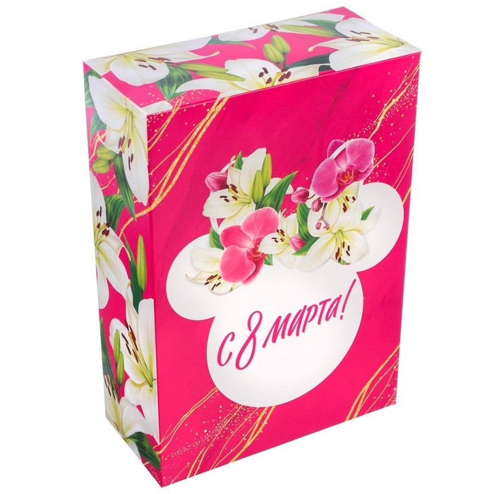 Подарочная коробка, складная «8 Марта»,16х23х7.5 см, Минни Маус Подарочная коробка, складная «8 Марта»,16х23х7.5 см, Минни Маус