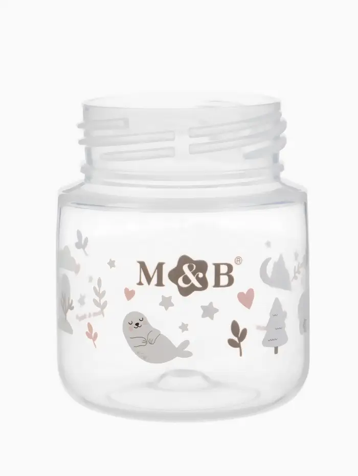 Бутылочка для кормления M&B, ШГ &Oslash;50 мм, +0мес., 120 мл., набор 2 шт. в кор.