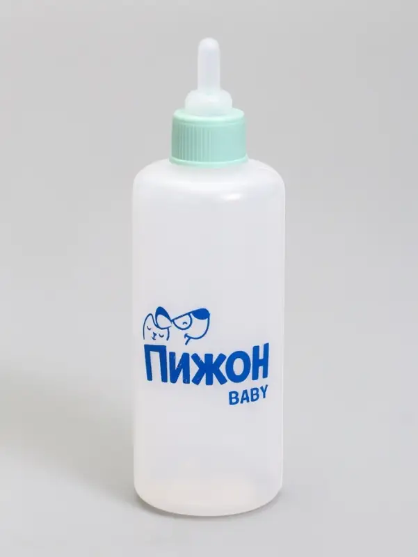 Бутылочка для вскармливания животных &laquo;Пижон&raquo;, 100 мл, с мерной шкалой, соска, воронка, синяя