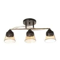 Люстра потолочная BayerLux &laquo;Кансе&raquo;, 3хЕ27, 40 Вт, черно-золотой, 50&times;15&times;23 см