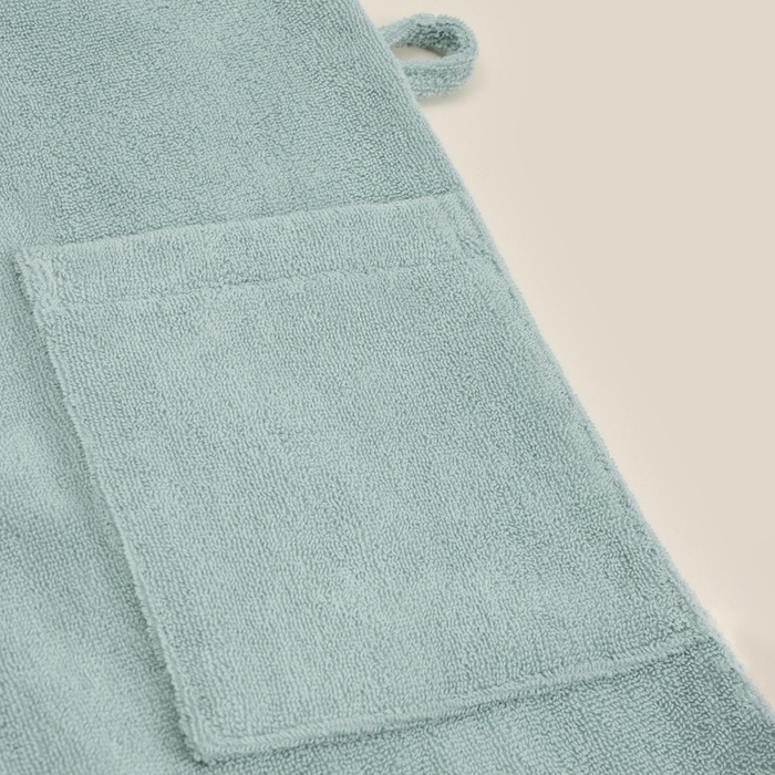 Халат махровый с капюшоном женский SL HOME: Basic "Аззура", р-р M, 100% хл, 420 г/м2