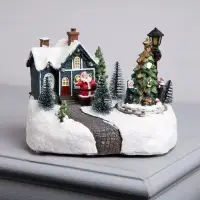 Светодиодная фигура &laquo;Новогодний город&raquo; 19&times;17&times;13 см, полистоун, от батареек ААх3, USB, свечение тёплое белое