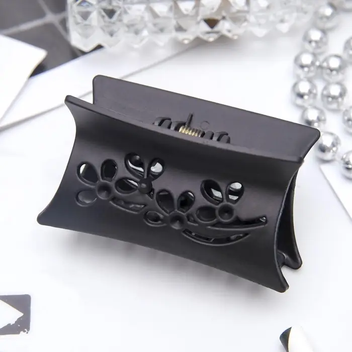 Крабик для волос &laquo;Ночка&raquo;, цветы, 6.8 см, матовый и глянец, МИКС