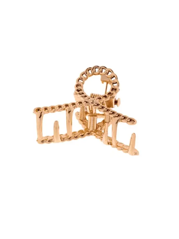 Крабик для волос &laquo;Эмма&raquo;, петля, 3 см, золотистый