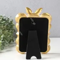 Фоторамка полистоун 10х15 см "Большая бабочка" белая с золотом 15,5х3,5х22 см