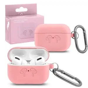 Чехол для AirPods Pro Hang Silicone Сase с карабином HF Pink