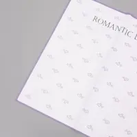 Пленка для цветов, "Двойные сердца", нежная сирень, 57х57 см