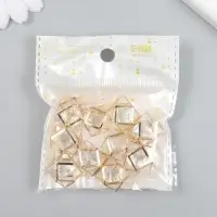 Декор для творчества металл "Многогранник" объёмный золото, кристалл 1,8х1,8 см Декор для творчества металл "Многогранник" объёмный золото, кристалл 1,8х1,8 см