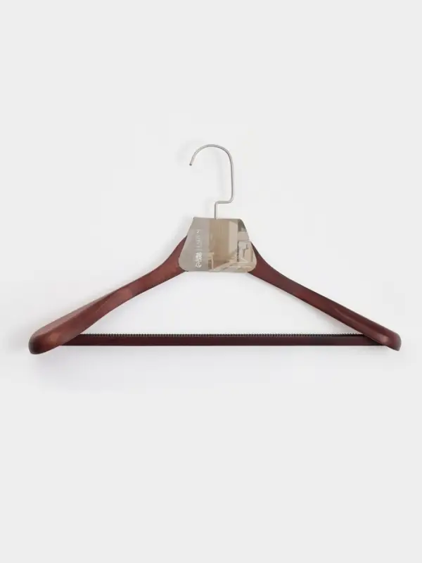 Плечики - вешалка для одежды LaDо́m Bois, 45&times;25.5&times;5.5 см, с перекладиной, широкие плечики, дерево